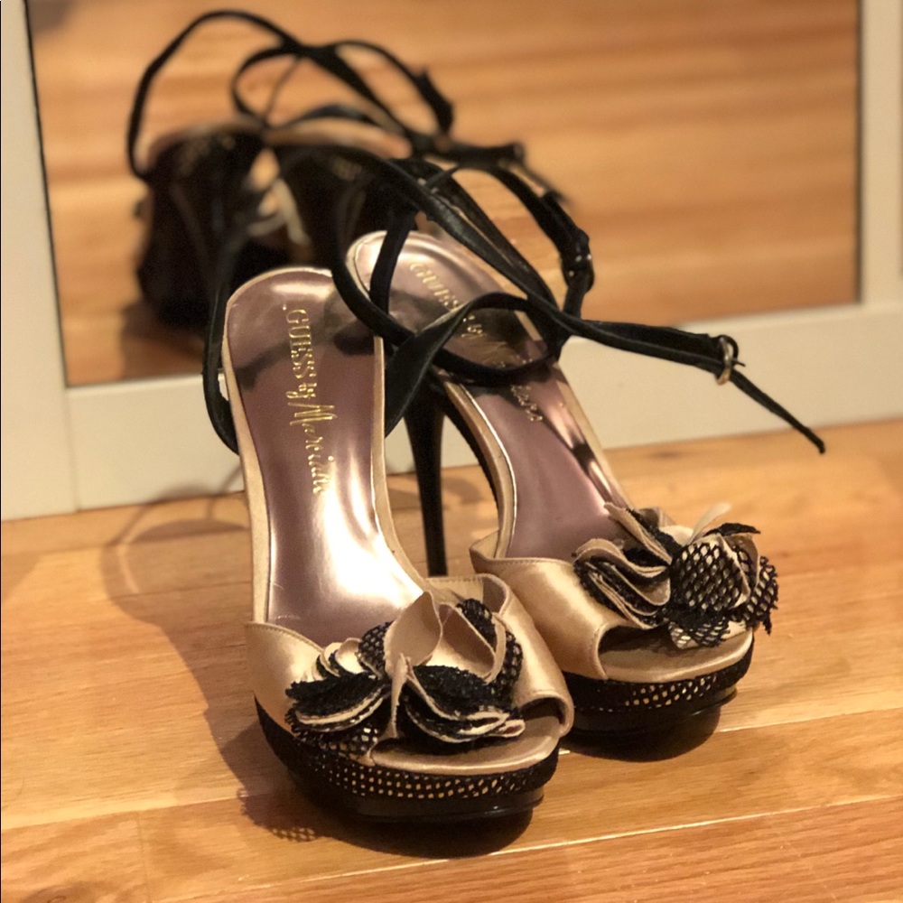 Black and Nude Statement Heels